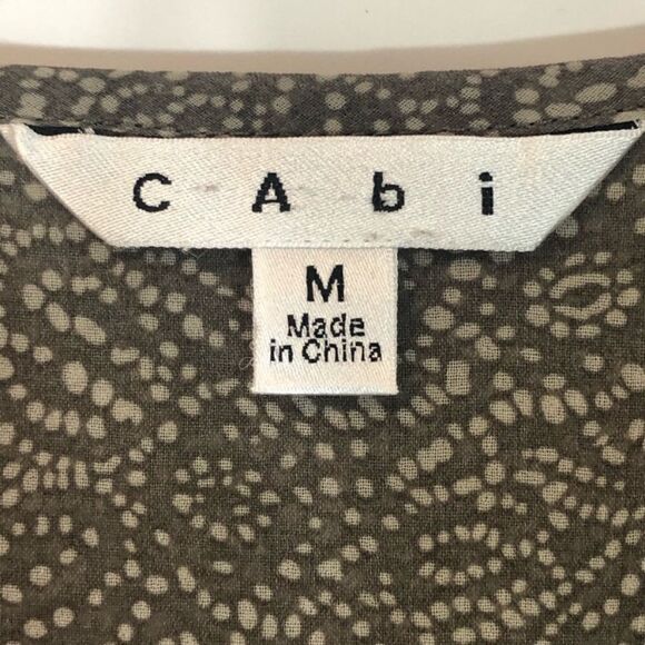 CAbi #365 Sheer Printed Caridgan Vest Chiffon Lagenlook Sleeveless M - Picture 11 of 14